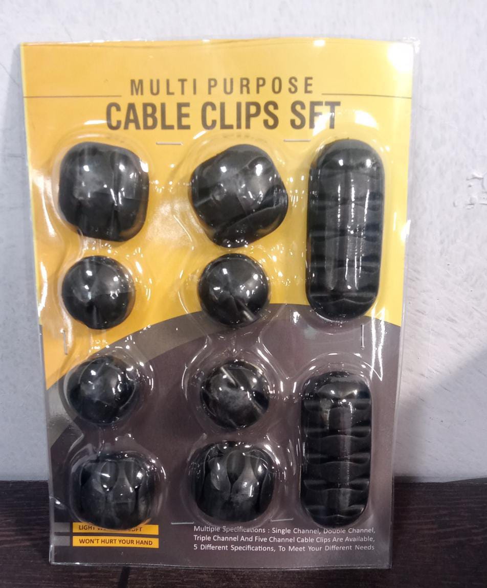 Cable holder clips, pack of 10 for organizing and supporting cables Cable holder clips, pack of 10 for organizing and supporting cables